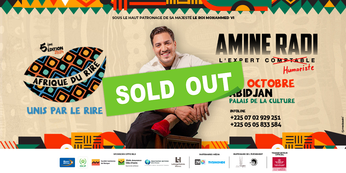 Image principale pour l'événement Amine Radi - Festival Afrique du rire - Abidjan